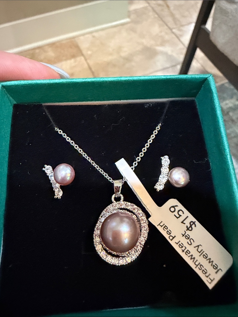 Genuine Freshwater Edison Pearl Necklace Set 18k Gold over 925 Sterling Silver